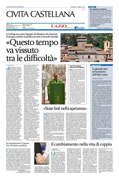 Avvenire - pagina diocesana del 10/07/2022